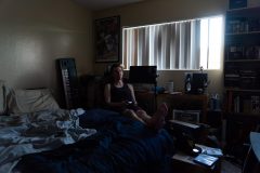 Dillon Hulse divides his time between video games and school work while sheltering in place at his Long Beach apartment during the COVID-19 pandemic Friday, May 1, 2020. Photograph by Dillon Hulse.